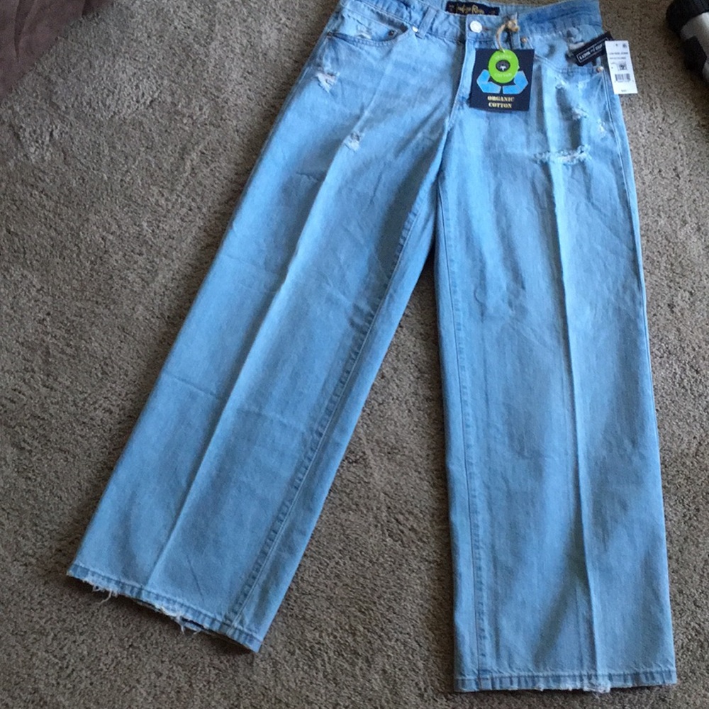 Light Blue Wide-Leg Jeans